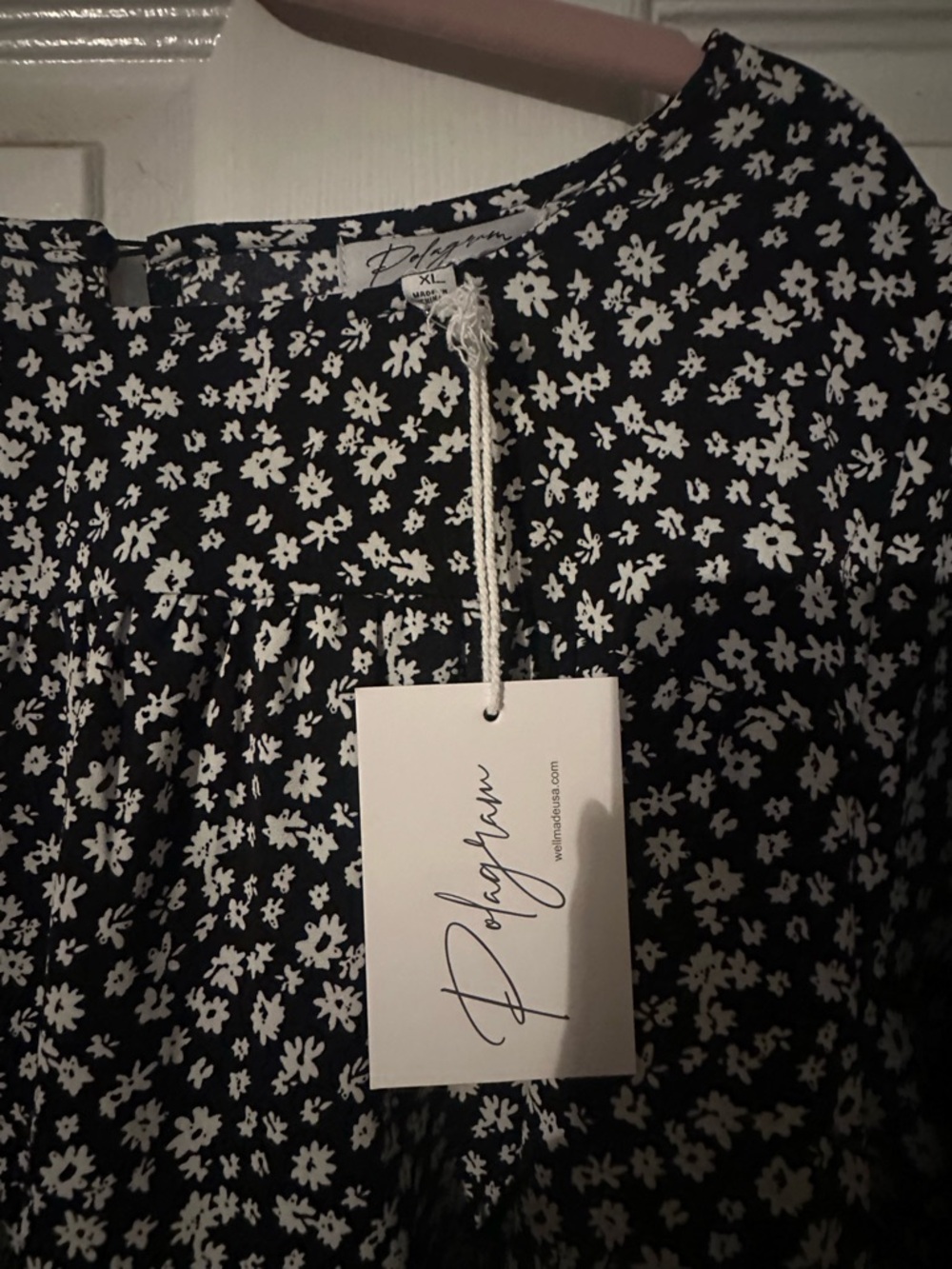 Polagram Black and White Floral Midi Dress - Picture 2 of 2